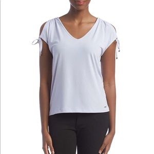 Ivanka trump cold shoulder top in light purple